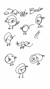 My attempt at drawing squiggle birds on my phone.